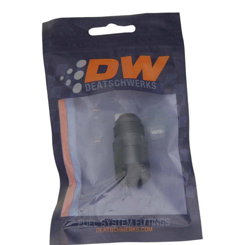 DeatschWerks 8AN Male Flare to 3/8in Female EFI Quick Connect Adapter - Anodized DW Titanium - DTX Performance