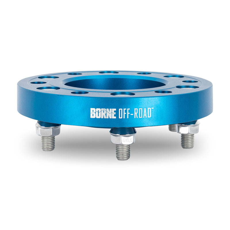 Mishimoto Borne Off-Road Wheel Spacers - 6x139.7 - 93.1 - 25mm - M12 - Blue - DTX Performance