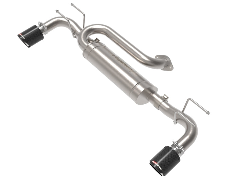 aFe 19-22 Mazda 3 L4 2.5L Takeda 3in to 2-1/2in 304 SS Axle-Back Exhaust w/ Carbon Fiber Tip - DTX Performance