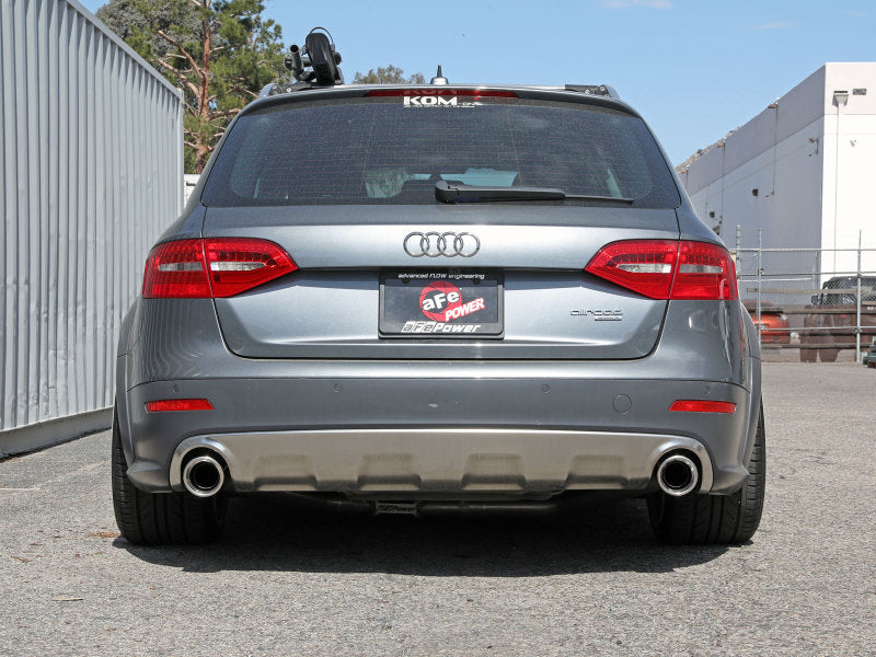 afe MACH Force-Xp 13-16 Audi Allroad L4 SS Axle-Back Exhaust w/ Polished Tips - DTX Performance