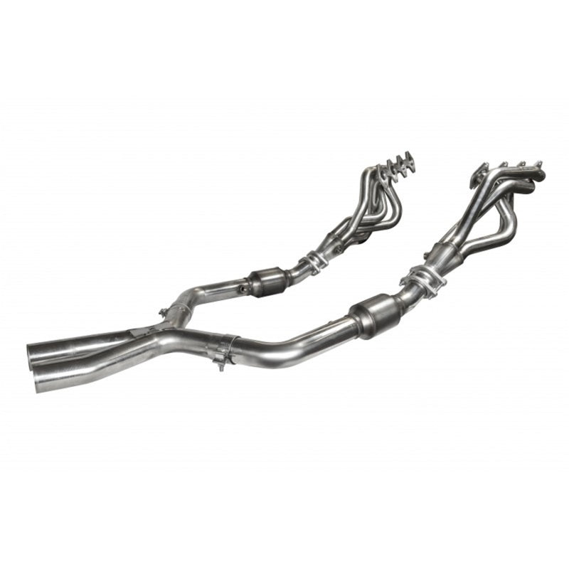 Kooks 05-10 Ford Mustang GT Manual 1 5/8in x 2 1/2in SS Long Tube Headers and OEM Catted SS X Pipe - DTX Performance