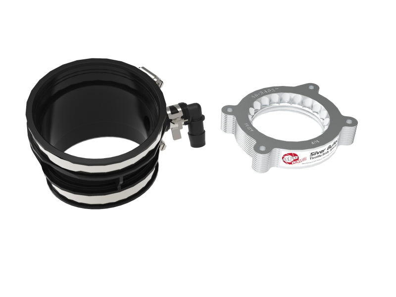 aFe 2020 Vette C8 Silver Bullet Aluminum Throttle Body Spacer Works w/ Factory Intake Only - Silver - DTX Performance