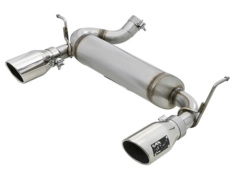 aFe Rebel Series 2.5in 409 SS Axle-Back Exhaust w/Polished Tips 07+ Jeep Wrangler (JK) V6 3.6L/3.8L - DTX Performance