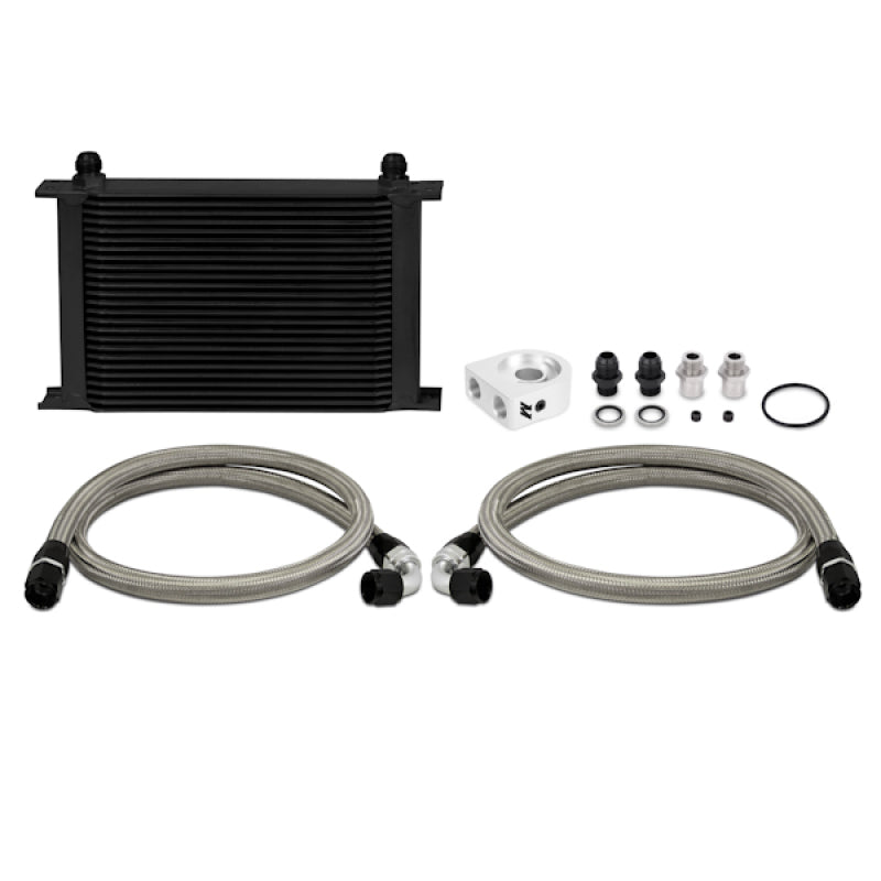 Mishimoto Universal 10 Row Oil Cooler Kit (Metal Braided Lines) - DTX Performance