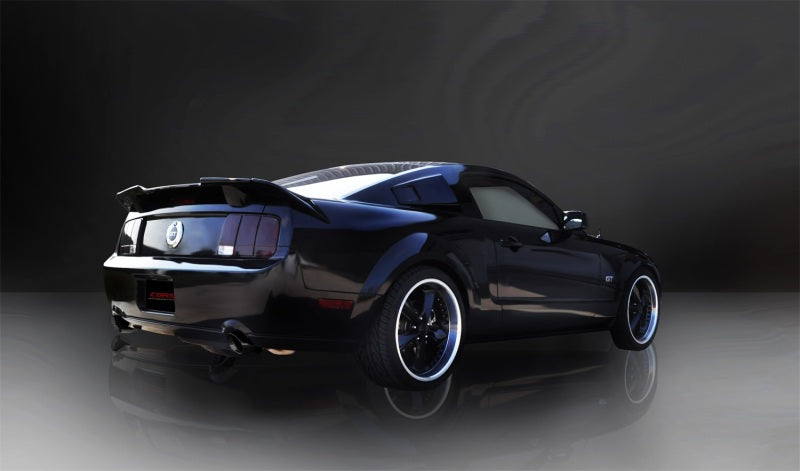 Corsa 05-10 Ford Mustang Shelby GT500 5.4L V8 Black Xtreme Axle-Back Exhaust - DTX Performance