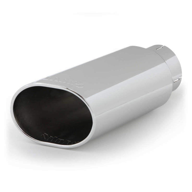 Banks Power Tailpipe Tip Kit - SS Obround Slash Cut - Chrome - 4in Tube - 5in X 6in X 14in - DTX Performance