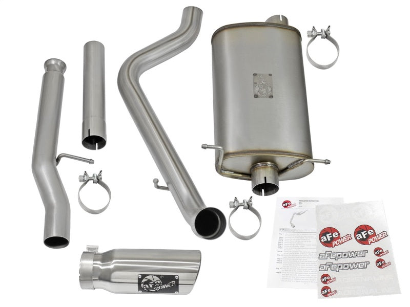 aFe MACHForce XP Exhausts Cat-Back Polished Tips 09-17 GM Silverado 1500 4.3/5.3L RegCab SB/LB - DTX Performance