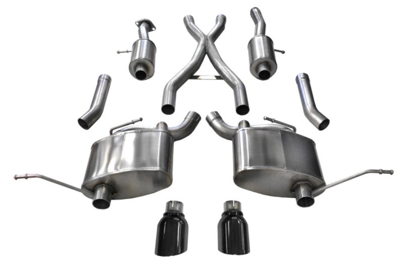 Corsa 11-21 Jeep Grand Cherokee 3.6L 2.5in Dual Rear Exit Sport Exhaust w/ 4.5in Black Tips - DTX Performance