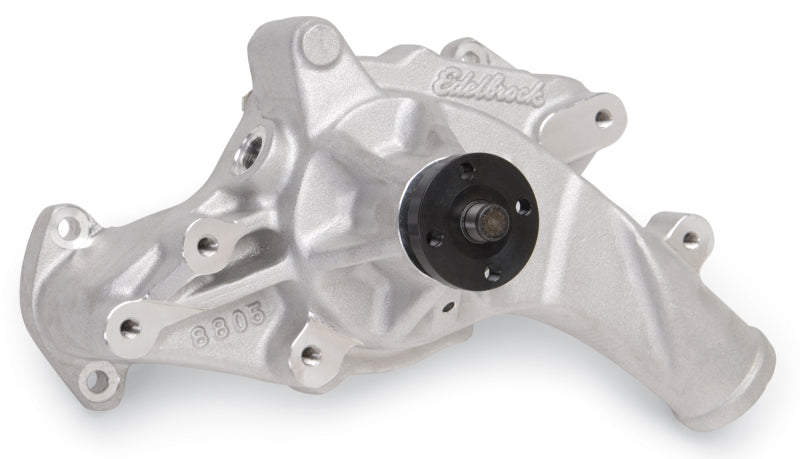 Edelbrock Water Pump High Performance Ford 1965-76 FE V8 Engines Standard Length Satin Finish - DTX Performance