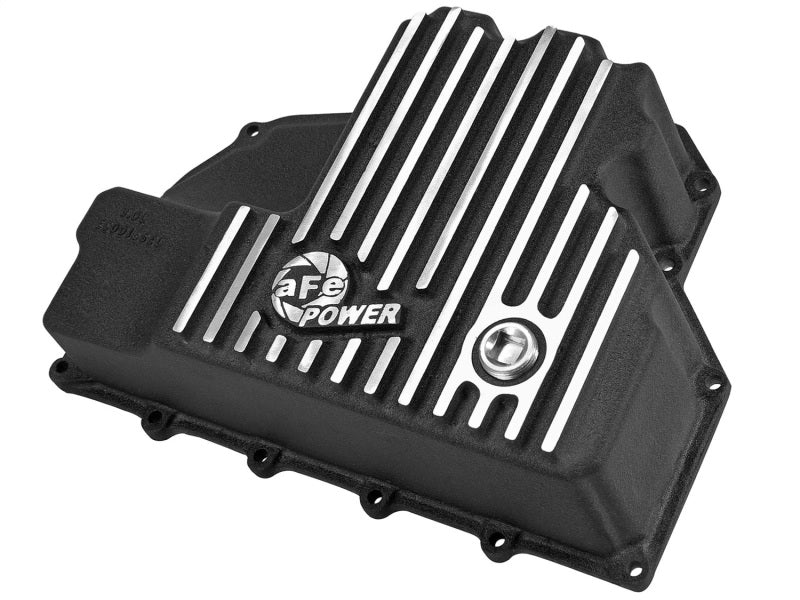 AFE Engine Oil Pan Black Machined; 14-16 Dodge RAM 1500 EcoDiesel 3.0L V6 (td) - DTX Performance