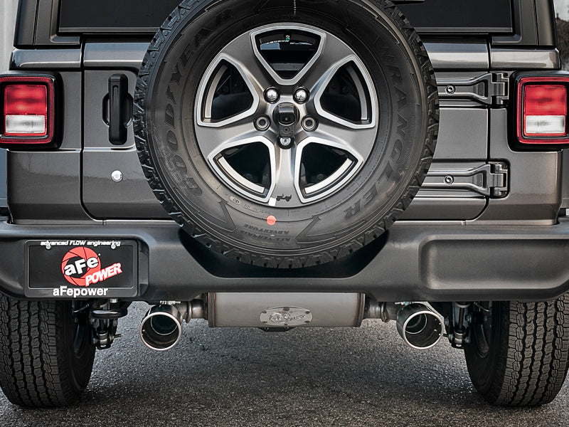 aFe Rebel Series 2.5in 409 SS Cat-Back Exhaust w/ Polished Tips 18-19 Jeep Wrangler (JL) V6 3.6L - DTX Performance