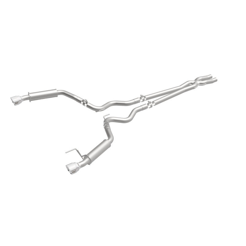 MagnaFlow Cat Back, SS, 2.5in, Competition, Dual Split Polished 4.5in Tips 2015 Ford Mustang V6 3.7L - DTX Performance