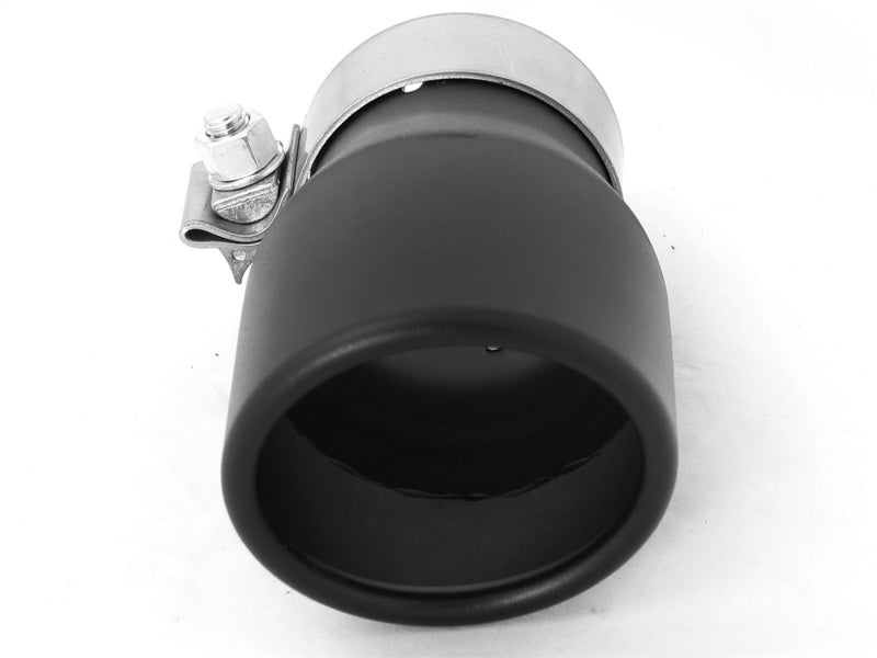 aFe MACH Force-XP 409 SS Single Wall Universal Clamp On Exhaust Tip - Black - DTX Performance