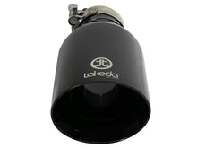 Load image into Gallery viewer, aFe Takeda 409 SS Clamp-On Exhaust Tip 2.5in. Inlet / 4.5in. Outlet / 9in. L - Black - DTX Performance