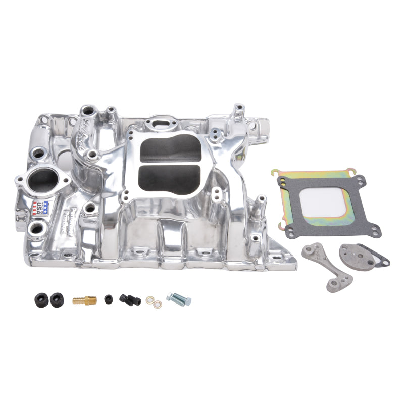 Edelbrock Performer Pontiac Polished Manifold - DTX Performance