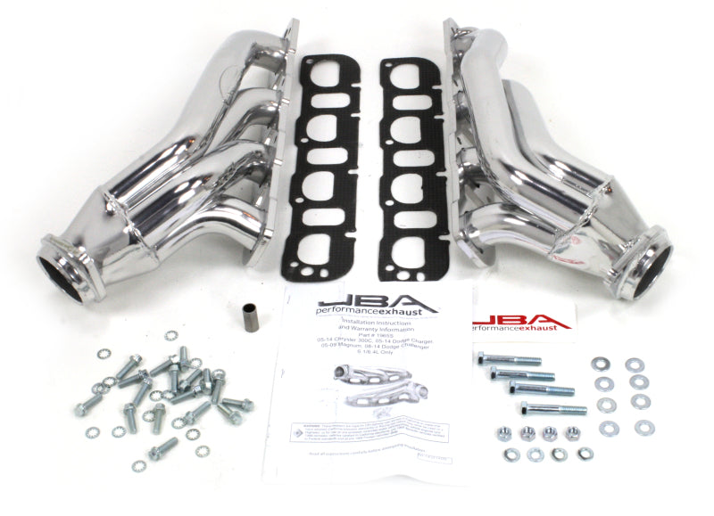 JBA 05-14 Chrysler 6.1/6.4L HEMI 1 7/8in Primary Silver Ctd Cat4Ward Header - DTX Performance