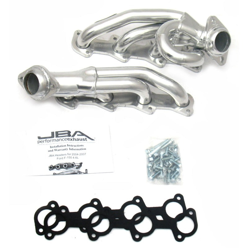 JBA 04-08 Ford F-150 4.6L 2V 1-1/2in Primary Silver Ctd Cat4Ward Header - DTX Performance