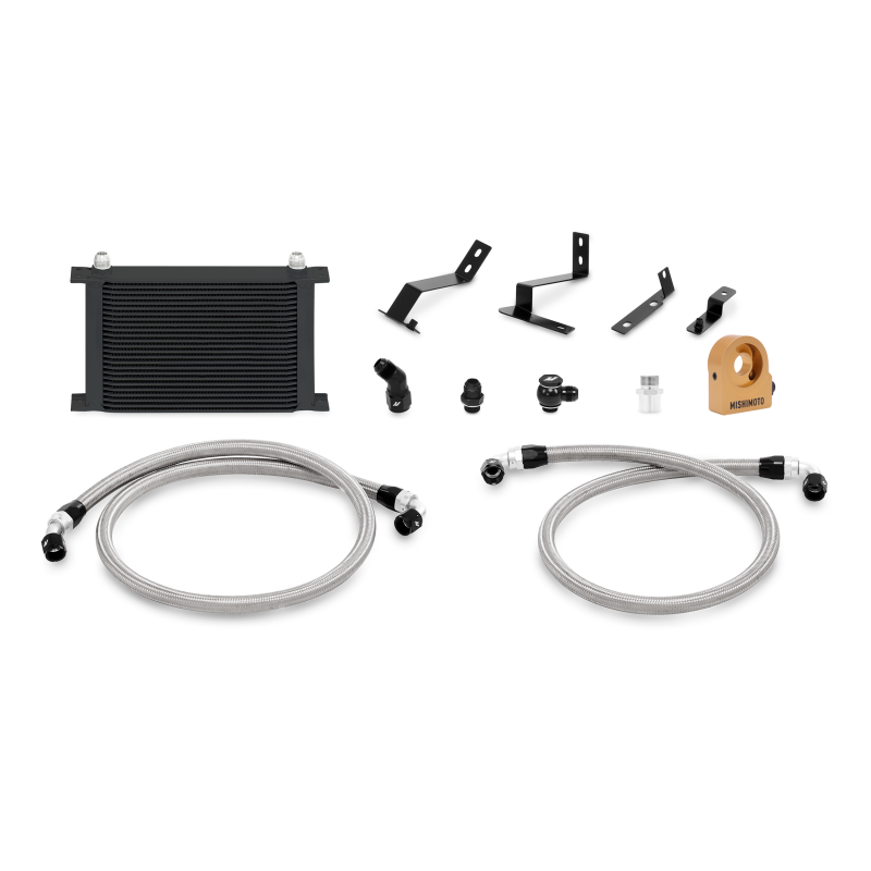 Mishimoto 2016+ Chevy Camaro Oil Cooler Kit w/ Thermostat - Black - DTX Performance