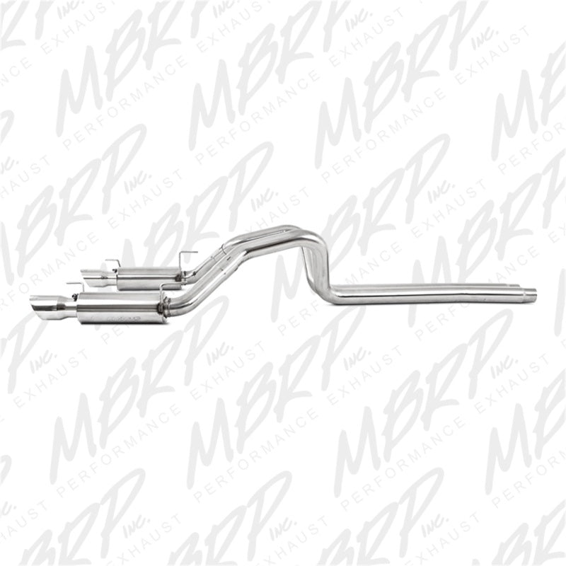 MBRP 05-09 Ford Shelby GT500 / GT Dual Split Rear Race Version, T409 4in Tips Exhaust System - DTX Performance