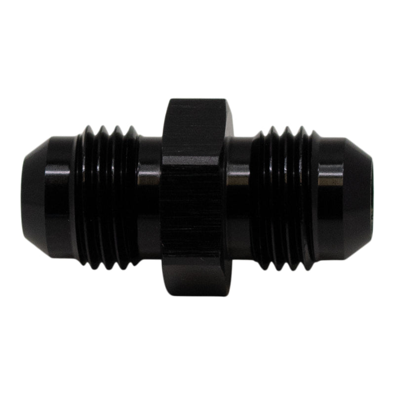 DeatschWerks 6AN Male Flare to 6AN Male Flare Coupler - Anodized Matte Black - DTX Performance