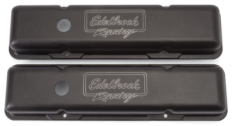 Edelbrock Valve Cover Victor Series Chevrolet 1959-1986 262-400 CI V8 Low Black - DTX Performance