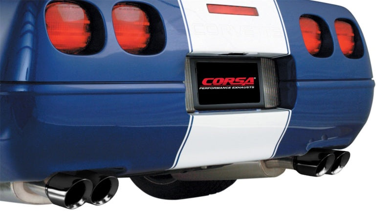 Corsa Sport Cat-Back Exhaust w/ Twin 3.5in Black Tips 96-96 Chevrolet Corvette C4 5.7L V8 LT4 - DTX Performance