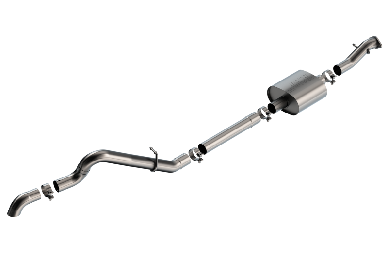 Borla 21-22 Ford Bronco 2.3L 2DR/4DR T-304 Stainless Steel Cat-Back S-Type Exhaust - Brushed - DTX Performance