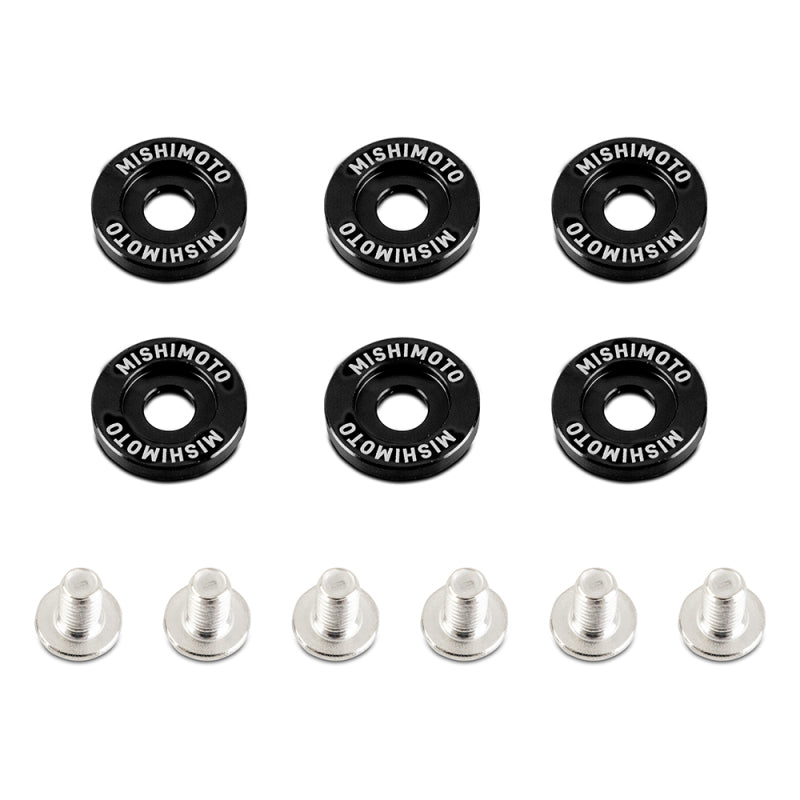 Mishimoto Large Fender Washer Kit (6pcs) - Black - DTX Performance