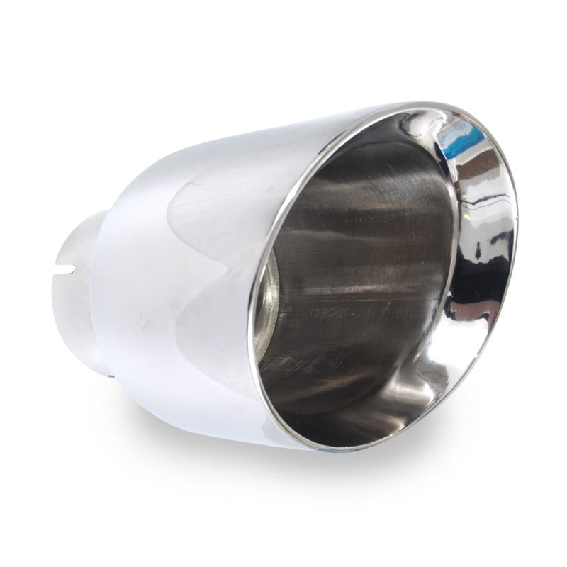 Stainless Works Conical Double Wall Slash Cut Exhaust Tip - 5in Body 3in Inlet 6-1/4in length - DTX Performance