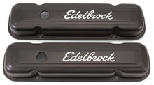 Load image into Gallery viewer, Edelbrock Valve Cover Signature Series Pontiac 1962-1979 301-455 CI V8 Low Black - DTX Performance