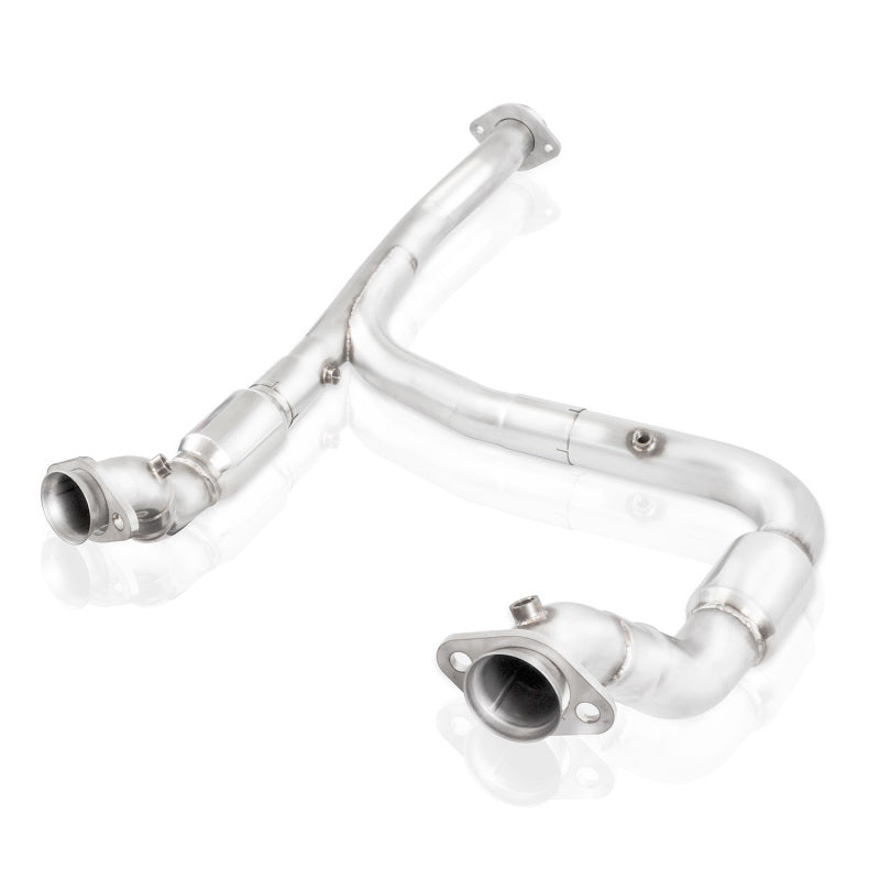 Stainless Works 15-18 F-150 3.5L Downpipe 3in High-Flow Cats Y-Pipe Factory Connection - DTX Performance