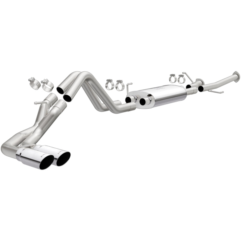 MagnaFlow 14 Toyota Tundra V8 4.6L/5.7L Stainless C/b Exhaust Dual same side pass. rear tire - DTX Performance