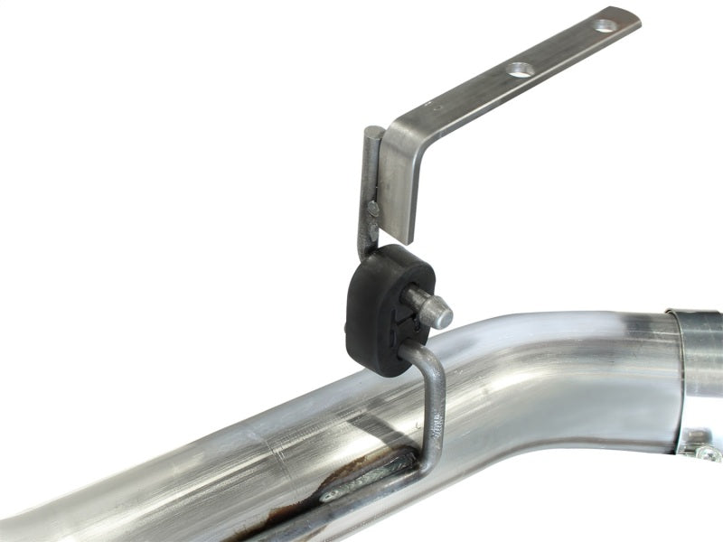 aFe MachForce XP Exhaust 4inch DP-Back All SS 2011-14 GM Diesel Trucks V8-6.6L LML Polished - DTX Performance