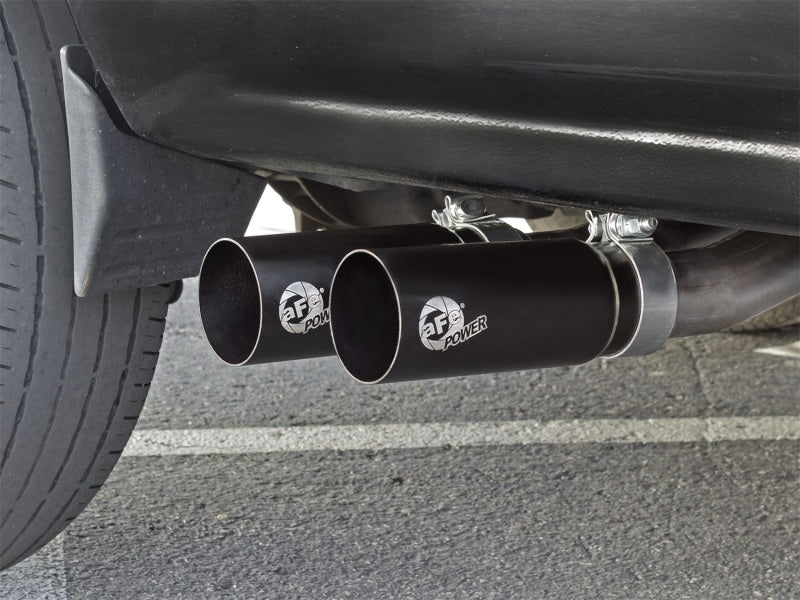 aFe Rebel Series CB Middle-Side Exit SS Exhaust w/ Black Tips 09-16 GM Silverado/Sierra V6/V8 - DTX Performance