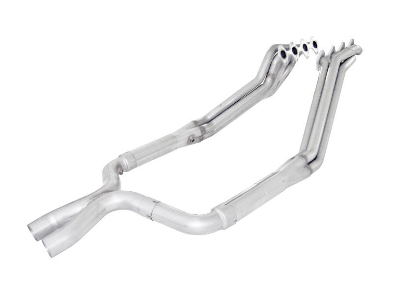 Stainless Works 2005-10 Mustang GT 1-3/4in Headers 3in High-Flow Cats X-Pipe Factory Connection - DTX Performance