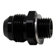 Load image into Gallery viewer, DeatschWerks 8AN Male Flare to M14 X 1.5 Male Metric Adapter (Incl Washer) - Anodized Matte Black - DTX Performance