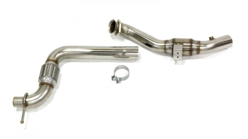 Kooks 15-17 Ford Mustang 2.3L EcoBoost 3in x 2.25in SS GREEN Catted OEM Downpipe - DTX Performance