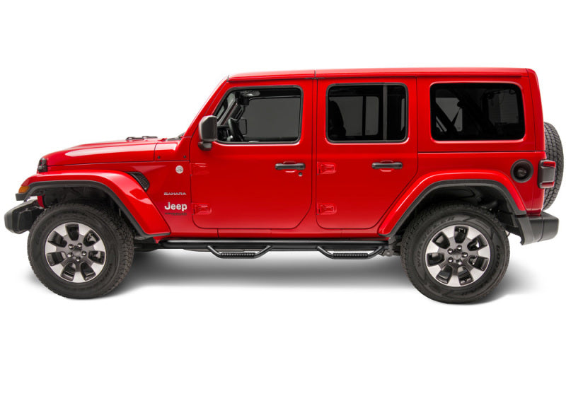 N-Fab Nerf Step 2018 Jeep Wrangler JL SUV 4 Door- Tex. Black - W2W - 3in - DTX Performance