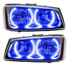 Load image into Gallery viewer, Oracle Lighting 03-06 Chevrolet Silverado Pre-Assembled LED Halo Headlights -Blue - DTX Performance