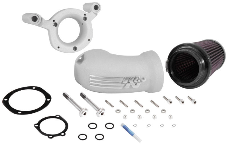 K&N 08-17 Harley Davidson Touring Models Performance Air Intake System Silver - DTX Performance