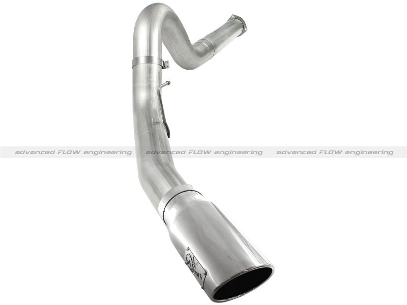 aFe Atlas 5in DPF-Back Aluminized Steel Exh Sys, Ford Diesel Trucks 11-14 v8-6.7L (td) Polished tip - DTX Performance