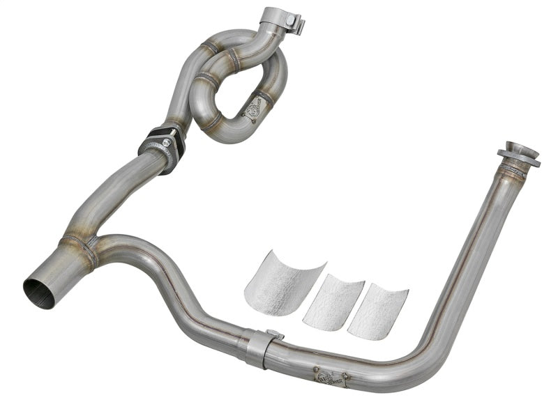 aFe POWER Twisted Steel Y-Pipe w/ Loop Relocation Pipe 12-18 Jeep Wrangler (JK) V6 3.6L - DTX Performance