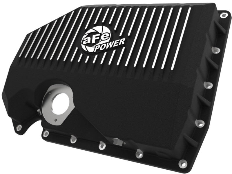 aFe 05-19 VW 1.8L/2.0L w/ Oil Sensor Engine Oil Pan Black POWER Street Series w/ Machined Fins - DTX Performance