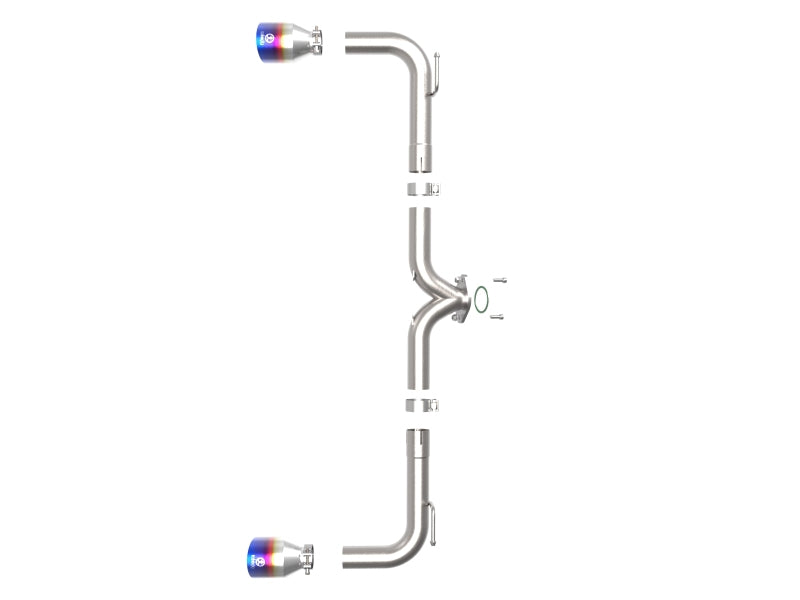 aFe Takeda 2-1/2in 304 SS Axle-Back Exhaust w/ Blue Flame Tips 14-18 Mazda 3 L4 2.0L/2.5L - DTX Performance