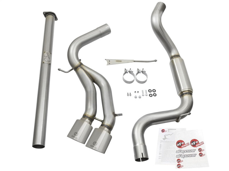 aFe POWER Takeda 3in 304 SS Cat-Back Exhaust w/ Polished Tips 13-17 Ford Focus ST L4-2.0L (t) - DTX Performance