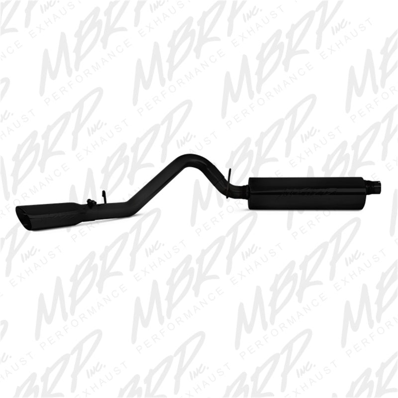 MBRP 97-99 Jeep Wrangler (TJ) Inline-4 2.5L, Inline-6 4.0L 2 1/2in Cat Back Single Side Black Coated - DTX Performance