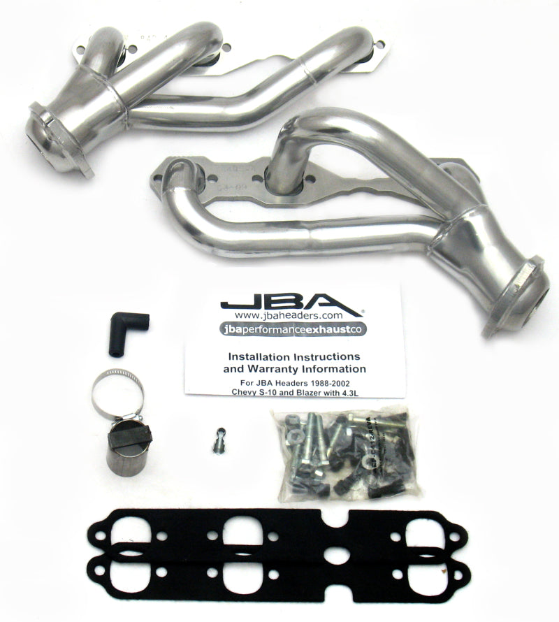 JBA GM S-Truck 4.3L V6 2WD 1-1/2in Primary Silver Ctd Cat4Ward Header - DTX Performance