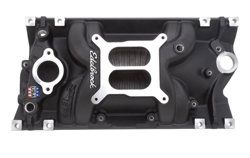 Edelbrock Manifold Performer Eps SB Chevy Vortec Black Finish - DTX Performance