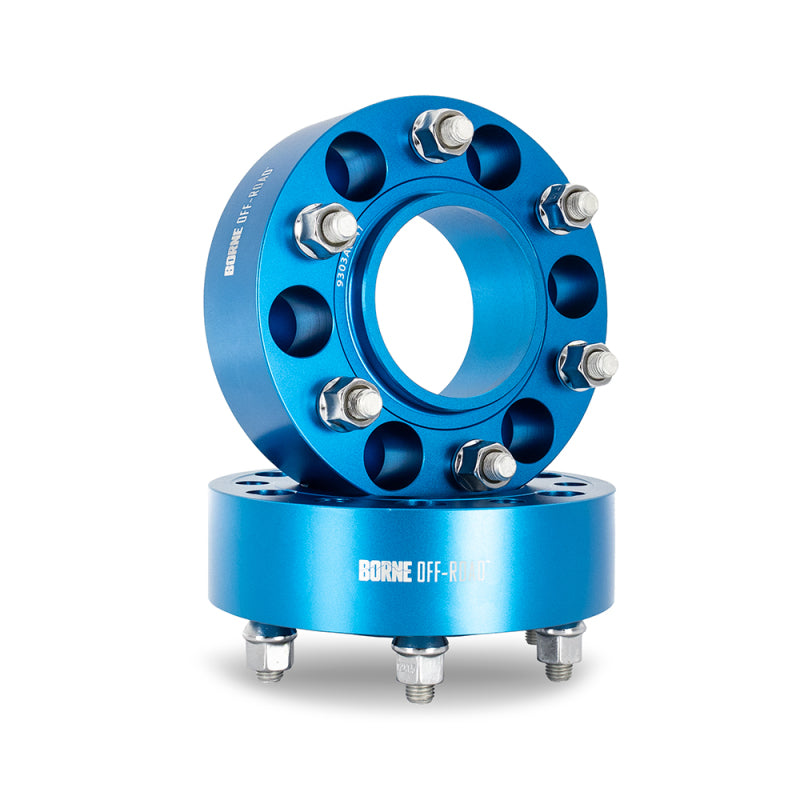 Mishimoto Borne Off-Road Wheel Spacers - 6x139.7 - 93.1 - 35mm - M12 - Blue - DTX Performance