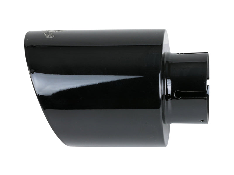 aFe Takeda 409 SS Clamp-On Exhaust Tip 2.5in. Inlet / 4.5in. Outlet / 7in. L - Black - DTX Performance